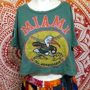 Small Miami Hurricane Oversized Crop Top